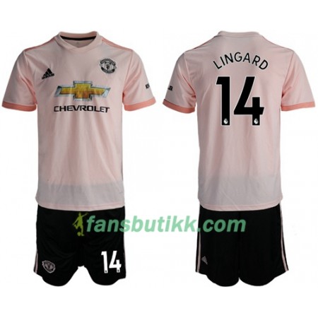 Fotballdrakt Manchester United Lingard 14 Barn Bortetrøye 2018-2019 Kortermet